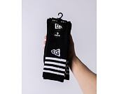 3 páry ponožek New Era Stripe Crew 3Pack Black