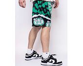 Kraťasy Mitchell & Ness Jumbotron 2.0 Sublimated Shorts Boston Celtics Black / Green