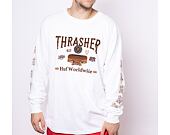 Triko s dlouhým rukávem HUF × Thrasher Monteray Longsleeve White