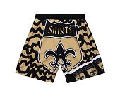 Kraťasy Mitchell & Ness NFL Jumbotron 2.0 Shorts New Orleans Saints Black / Gold