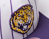 Kšiltovka Mitchell & Ness NCAA Retro Pinstripe Snapback Louisiana State University White
