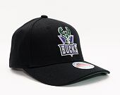 Kšiltovka Mitchell & Ness Classic Red Snapback Milwaukee Bucks Black