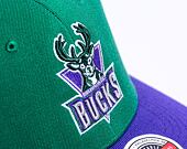 Kšiltovka Mitchell & Ness Team 2 Tone 2.0 Stretch Snapback Hwc Milwaukee Bucks Green / Purple