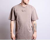 Triko Karl Kani Small Signature Destroyed Tee dark taupe