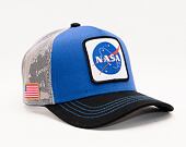 Kšiltovka Capslab NASA A-Frame Trucker CL/NASA/1/NAS3 Royal Blue / Grey / Black