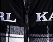 Bunda Karl Kani Retro Block Flannel Puffer Jacket black/white