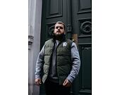 Vesta Karl Kani OG Reversible Paisley Puffer Vest black/military green