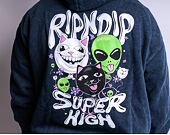 Mikina Rip & Dip Super High Hoodie Navy Mineral Wash