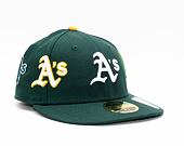 Kšiltovka New Era 59FIFTY MLB All over Logo LP Low Profile Oakland Athletics Dark Green