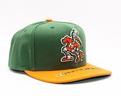 Kšiltovka Mitchell & Ness LOGO BILL SNAPBACK University Of Miami Green