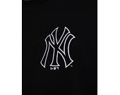 Triko New Era Oversized Back Print Graphic Tee New York Yankees Black/White