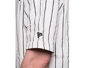 Triko New Era Oversized Pinstripe Tee Off White/Maroon