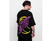 Triko New Era NBA Oversized Back Print Neon Tee Los Angeles Lakers Black/Purple