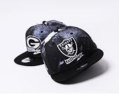Kšiltovka New Era 9FIFTY NFL22 Sideline "Ink Dye" Las Vegas Raiders Black / White