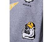 Mikina New Era Heritage Patch Oversized Crew Heather Gray / Off White