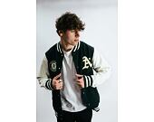 Bunda New Era Heritage Varsity Jacket Oakland Athletics Dark Green / Off White