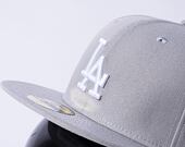 Kšiltovka New Era 59FIFTY MLB Basic Los Angeles Dodgers - Graphite / White