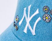 Dámská kšiltovka New Era 9FORTY Womens MLB Denim Daisy New York Yankees Sky Blue / Optic White