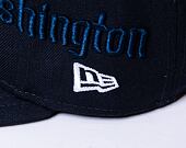 Kšiltovka New Era 59FIFTY MLB Script 5 Washington Nationals Navy / Optic White