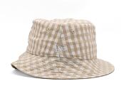 Dámský klobouk New Era MLB Womens Gingham Tapered Bucket New York Yankees Stone