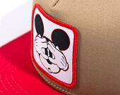 Kšiltovka Capslab Mickey Mouse - Scary Mickey Mouse Flat v.2 Trucker Brown / Red