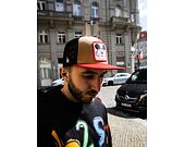 Kšiltovka Capslab Mickey Mouse - Scary Mickey Mouse Flat v.2 Trucker Brown / Red