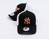 Kšiltovka New Era 9FORTY A-Frame Trucker MLB Seasonal Infill Trucker New York Yankees Black / Orange