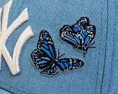 Dámská Kšiltovka New Era 9FORTY Womens MLB Butterfly New York Yankees Heather Light Blue / White