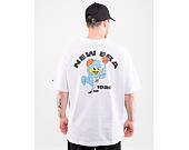 Triko New Era Character Graphic Oversized Tee Branded White / Black