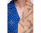 Košile Karl Kani Chest Signature Paisley Block Resort Shirt blue/sand