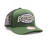 Kšiltovka Mitchell & Ness NBA Team Seal Trucker HWC Bucks Green
