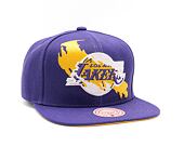 Kšiltovka Mitchell & Ness NBA Paint By Number Snapback Lakers Purple