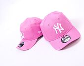 Dětská Kšiltovka New Era 9FORTY Kids MLB League Essential New York Yankees Wild Rose / White