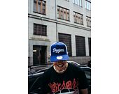 Kšiltovka New Era 9FORTY A-Frame Trucker MLB Team Script Los Angeles Dodgers Dark Royal / White
