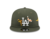 Kšiltovka New Era 9FIFTY MLB Koi Fish Los Angeles Dodgers New Olive / Optic White