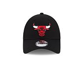 Kšiltovka New Era 9FORTY NBA Team Side Patch Chicago Bulls Black / Front Door Red