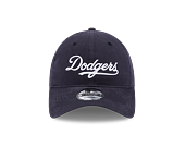 Kšiltovka New Era 9TWENTY MLB Team Script Los Angeles Dodgers Dark Royal / Optic White