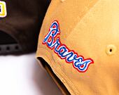 Kšiltovka New Era 9FIFTY MLB Side Patch Script Atlanta Braves Bronze / Dark Brown