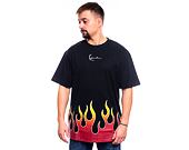 Triko Karl Kani  Small Signature Flame Tee black