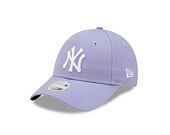 Dámská kšiltovka New Era - Womens 9FORTY League Essential - New York Yankees - Lavender / White