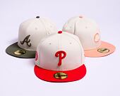 Kšiltovka New Era 59FIFTY MLB White Crown Philadelphia Phillies Cooperstown Off White / Red