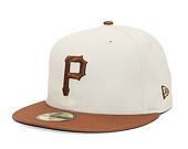 Kšiltovka New Era 59FIFTY MLB White Crown Pittsburgh Pirates Cooperstown Off White / Caramel Brown