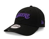 Kšiltovka New Era 9FORTY NBA Side Patch Los Angeles Lakers Black / Purple