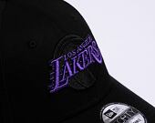 Kšiltovka New Era 9FORTY NBA Side Patch Los Angeles Lakers Black / Purple