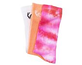 Ponožky Karl Kani Signature 3 Pack Socks off White/Tie Dye/Apricot