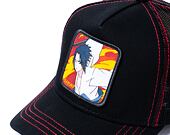 Kšiltovka Capslab Naruto Trucker - Sasuké - Black / Black