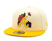 Kšiltovka New Era 9FIFTY MLB Floral Atlanta Braves Retro - Ivory / Juicy Yellow