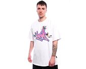 Triko Karl Kani - Woven Signature Airbrush Amor Tee - white/pink