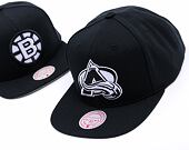 Kšiltovka Mitchell & Ness - Colorado Avalanche - Evergreen Black White Snapback - Black