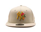 Kšiltovka New Era - MLB Floral 9FIFTY - NY Yankees - Stone / Yellow